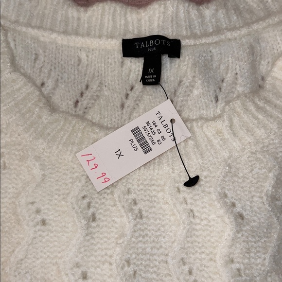 Talbots Pearl Embellished Sweater Plus Size New With Tags - Picture 5 of 10